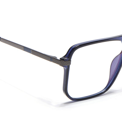 EyeJack Titex Blue Wayfarer Eyeglasses for Men & Women (18901CL258-C10)