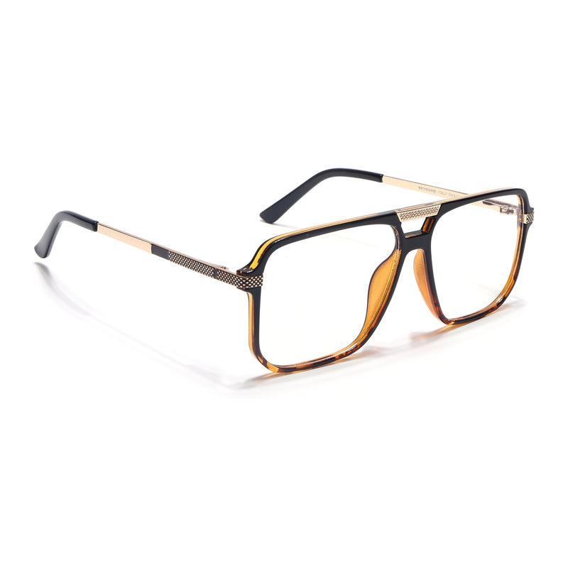 EyeJack Titex Demi Brown Wayfarer Eyeglasses for Men & Women (18901CL259-C11)