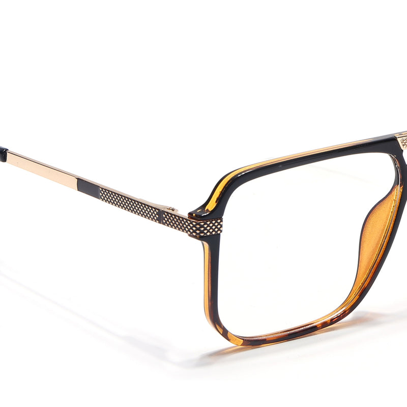 EyeJack Titex Demi Brown Wayfarer Eyeglasses for Men & Women (18901CL259-C11)