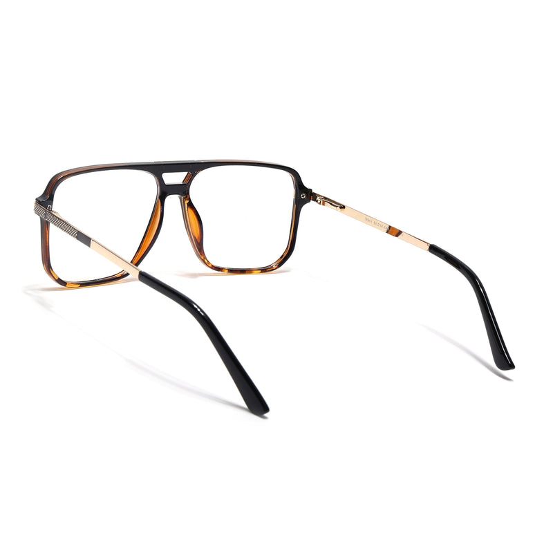 EyeJack Titex Demi Brown Wayfarer Eyeglasses for Men & Women (18901CL259-C11)