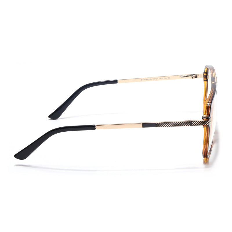 EyeJack Titex Demi Brown Wayfarer Eyeglasses for Men & Women (18901CL259-C11)