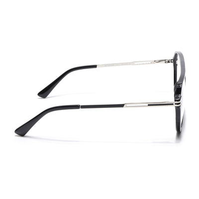 EyeJack Titex Shine Black & Silver Wayfarer Eyeglasses for Men & Women (18902CL261-C2)
