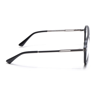 EyeJack Titex Matt Black & Grey Wayfarer Eyeglasses for Men & Women (18902CL263-C4)