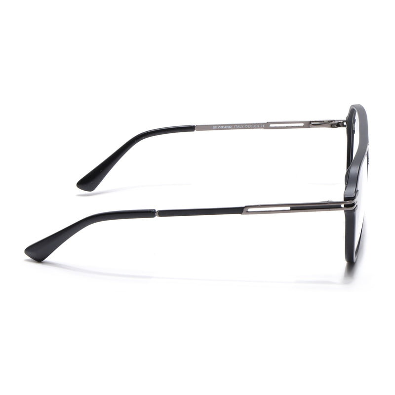 EyeJack Titex Matt Black & Grey Wayfarer Eyeglasses for Men & Women (18902CL263-C4)