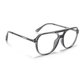 EyeJack Titex Shine Grey Wayfarer Eyeglasses for Men & Women (18902CL264-C5)