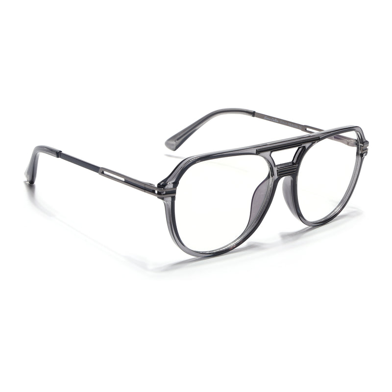 EyeJack Titex Shine Grey Wayfarer Eyeglasses for Men & Women (18902CL264-C5)
