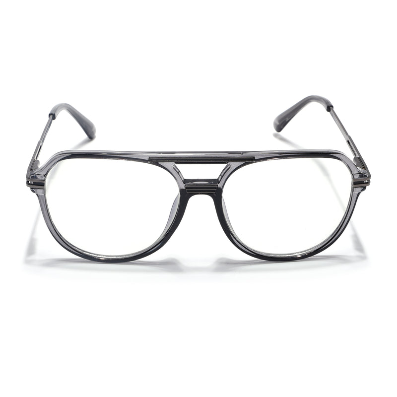 EyeJack Titex Shine Grey Wayfarer Eyeglasses for Men & Women (18902CL264-C5)