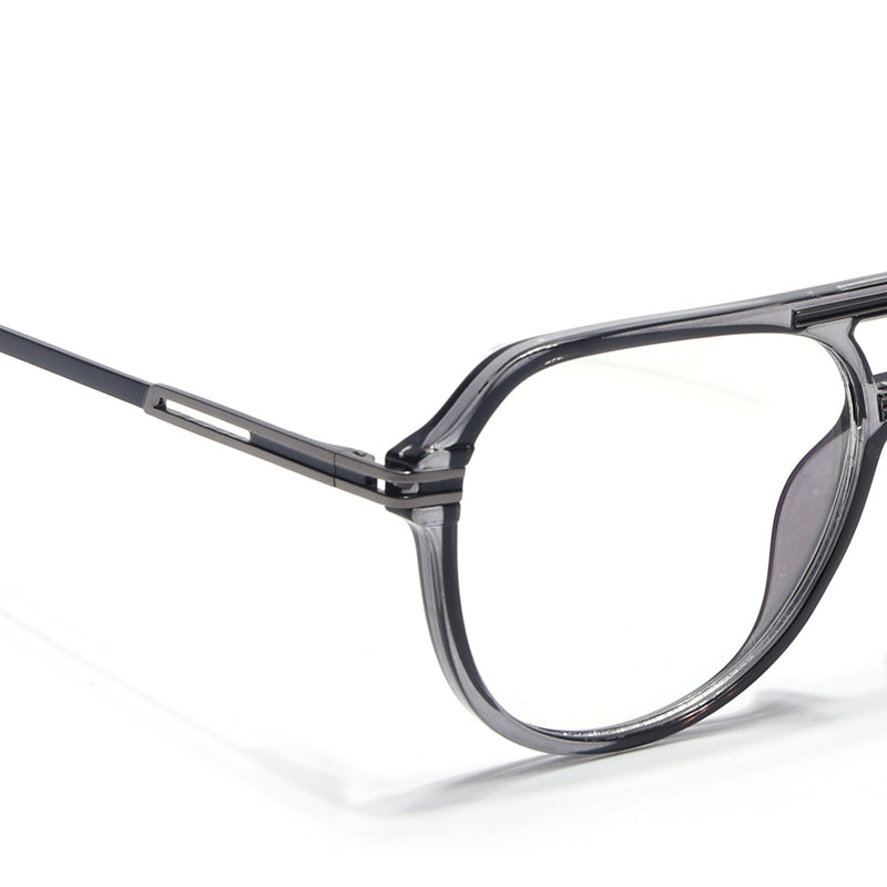 EyeJack Titex Shine Grey Wayfarer Eyeglasses for Men & Women (18902CL264-C5)