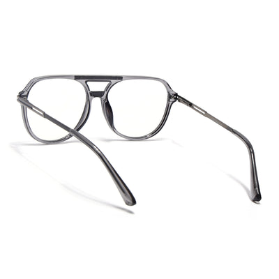 EyeJack Titex Shine Grey Wayfarer Eyeglasses for Men & Women (18902CL264-C5)