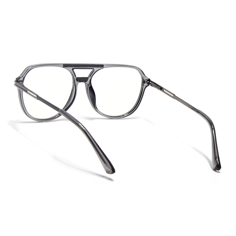 EyeJack Titex Shine Grey Wayfarer Eyeglasses for Men & Women (18902CL264-C5)