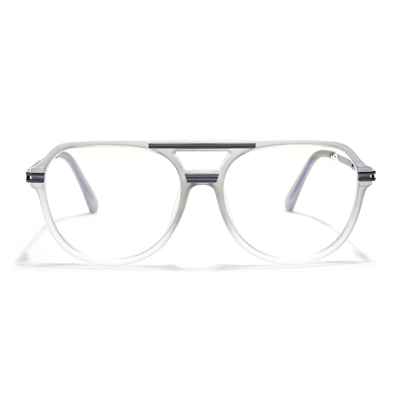 EyeJack Titex Matt Grey Wayfarer Eyeglasses for Men & Women (18902CL265-C6)