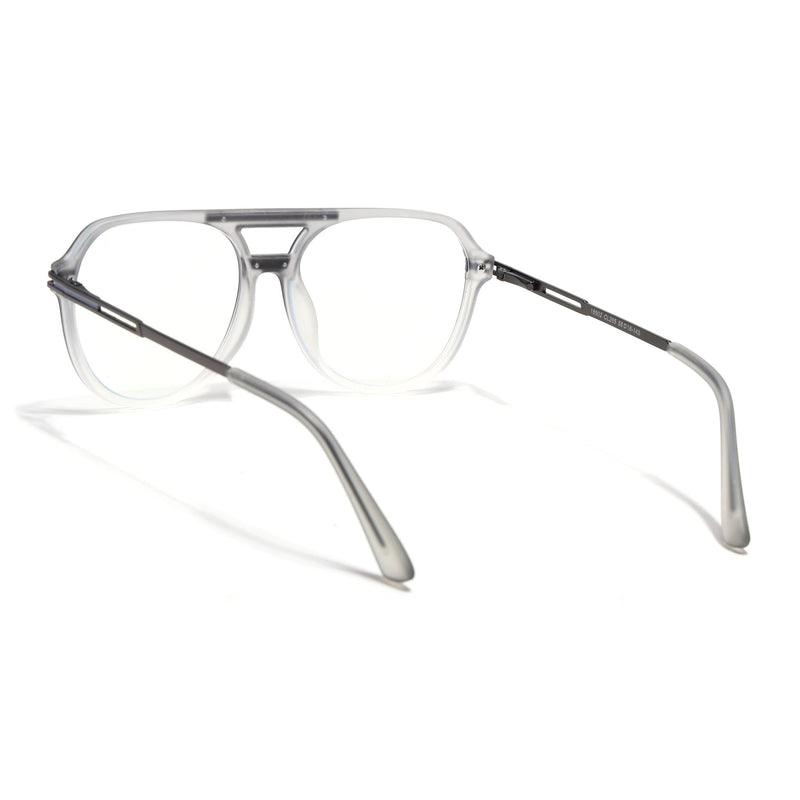 EyeJack Titex Matt Grey Wayfarer Eyeglasses for Men & Women (18902CL265-C6)