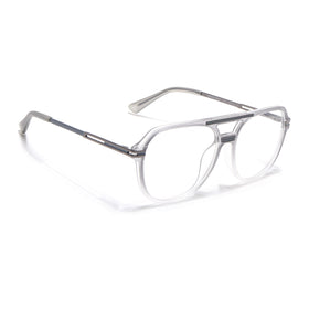 EyeJack Titex Matt Grey Wayfarer Eyeglasses for Men & Women (18902CL265-C6)