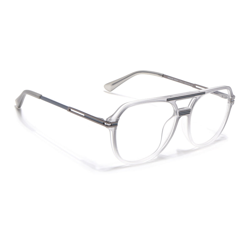 EyeJack Titex Matt Grey Wayfarer Eyeglasses for Men & Women (18902CL265-C6)
