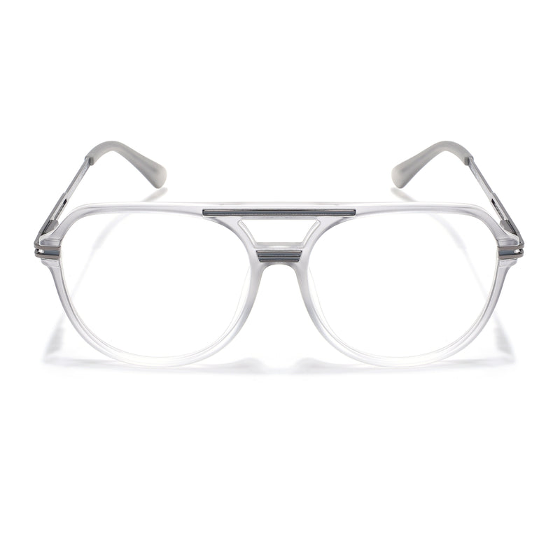 EyeJack Titex Matt Grey Wayfarer Eyeglasses for Men & Women (18902CL265-C6)