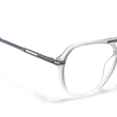 EyeJack Titex Matt Grey Wayfarer Eyeglasses for Men & Women (18902CL265-C6)