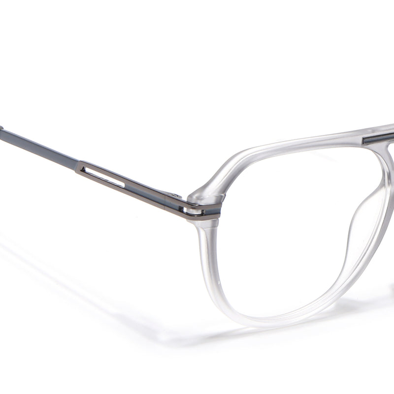 EyeJack Titex Matt Grey Wayfarer Eyeglasses for Men & Women (18902CL265-C6)