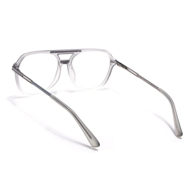 EyeJack Titex Matt Grey Wayfarer Eyeglasses for Men & Women (18902CL265-C6)
