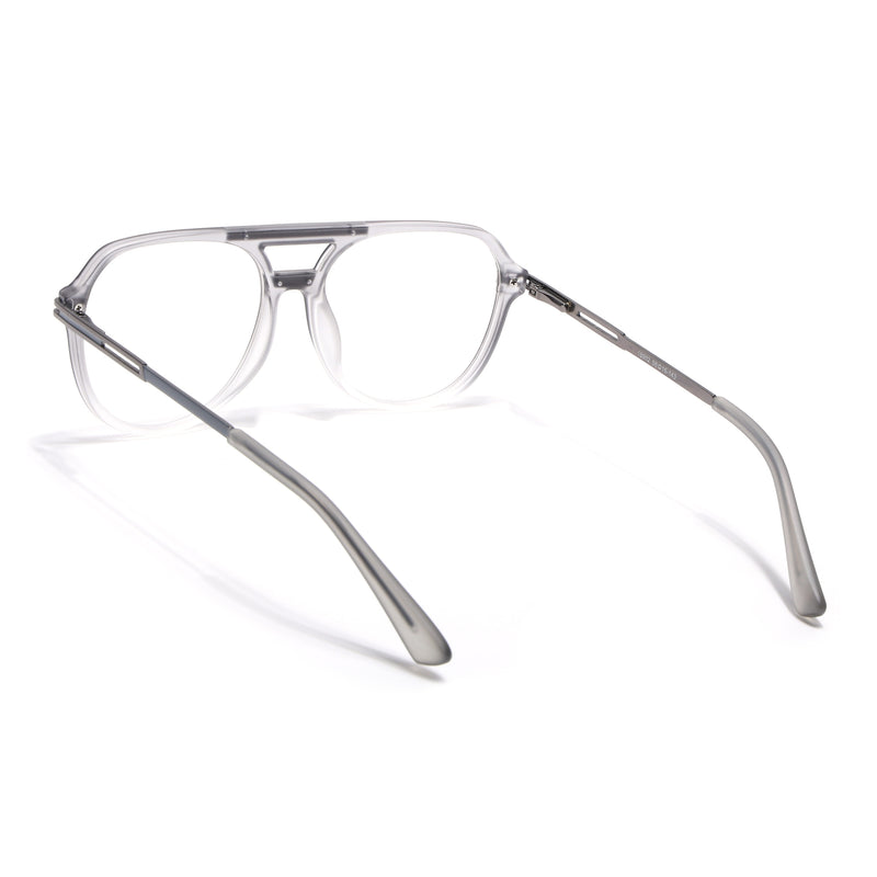 EyeJack Titex Matt Grey Wayfarer Eyeglasses for Men & Women (18902CL265-C6)