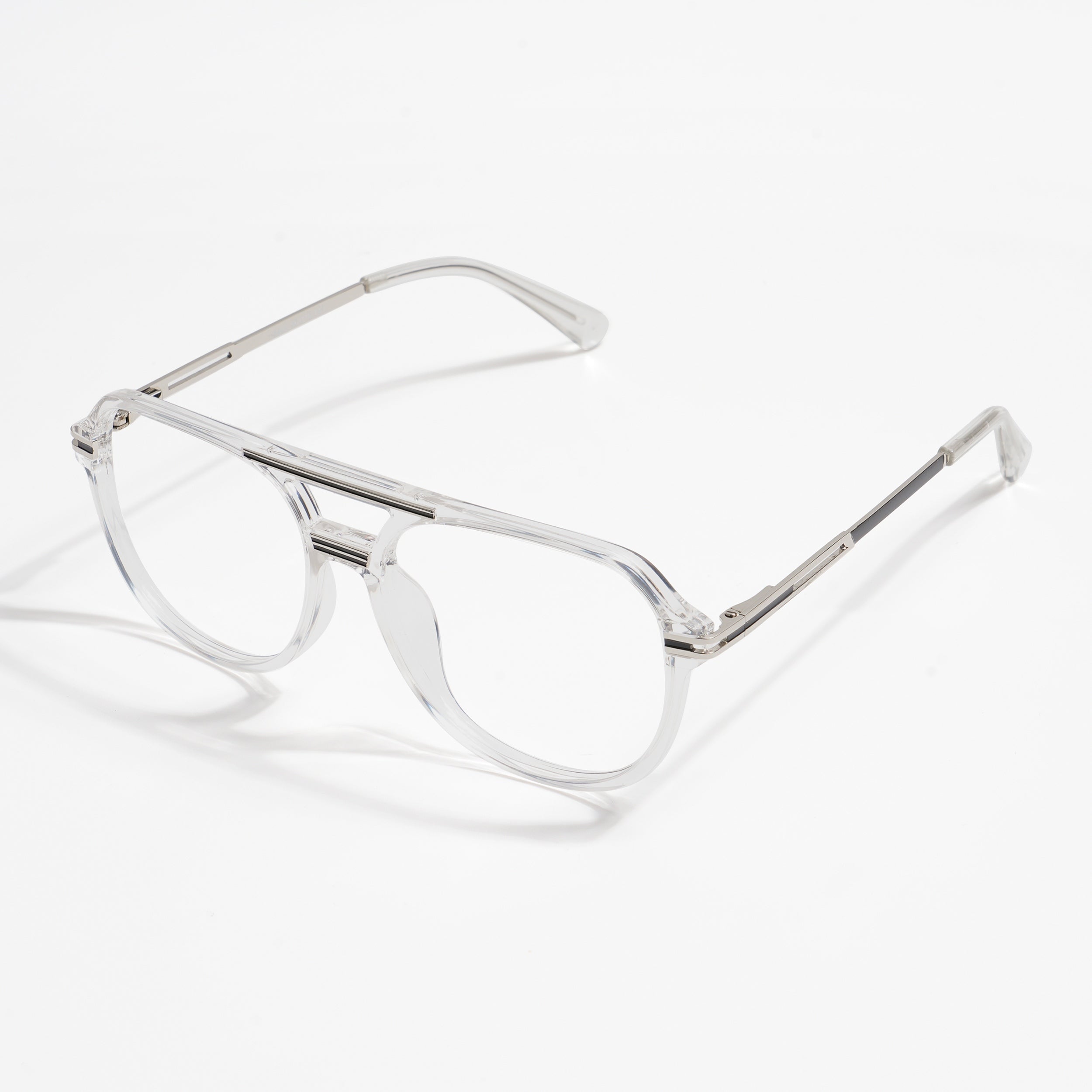 EyeJack Titex Transparent Wayfarer Eyeglasses for Men & Women (18902CL266-C7)