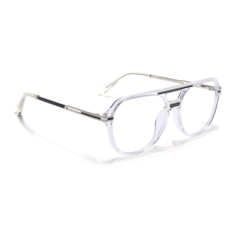 EyeJack Titex Transparent Wayfarer Eyeglasses for Men & Women (18902CL266-C7)
