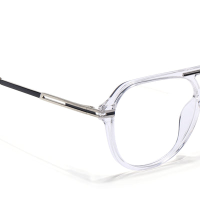 EyeJack Titex Transparent Wayfarer Eyeglasses for Men & Women (18902CL266-C7)