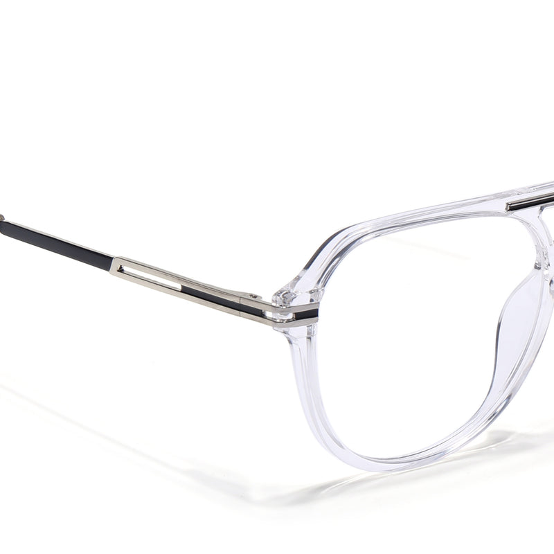 EyeJack Titex Transparent Wayfarer Eyeglasses for Men & Women (18902CL266-C7)
