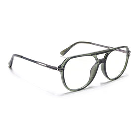 EyeJack Titex Green Wayfarer Eyeglasses for Men & Women (18902CL267-C8)