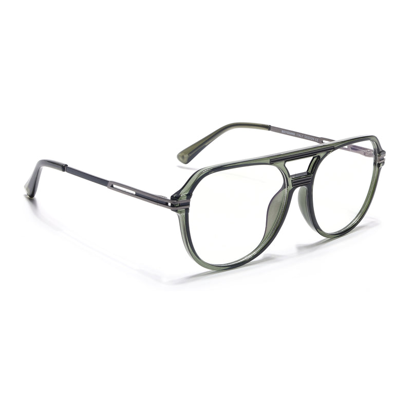 EyeJack Titex Green Wayfarer Eyeglasses for Men & Women (18902CL267-C8)