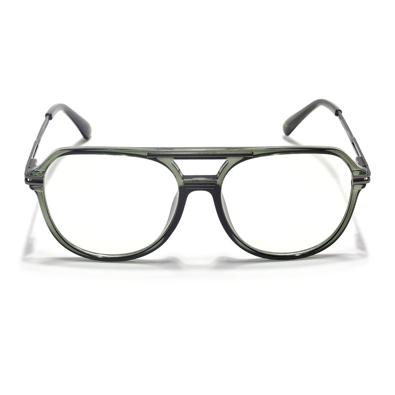 EyeJack Titex Green Wayfarer Eyeglasses for Men & Women (18902CL267-C8)