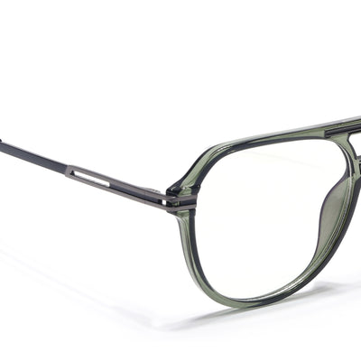 EyeJack Titex Green Wayfarer Eyeglasses for Men & Women (18902CL267-C8)