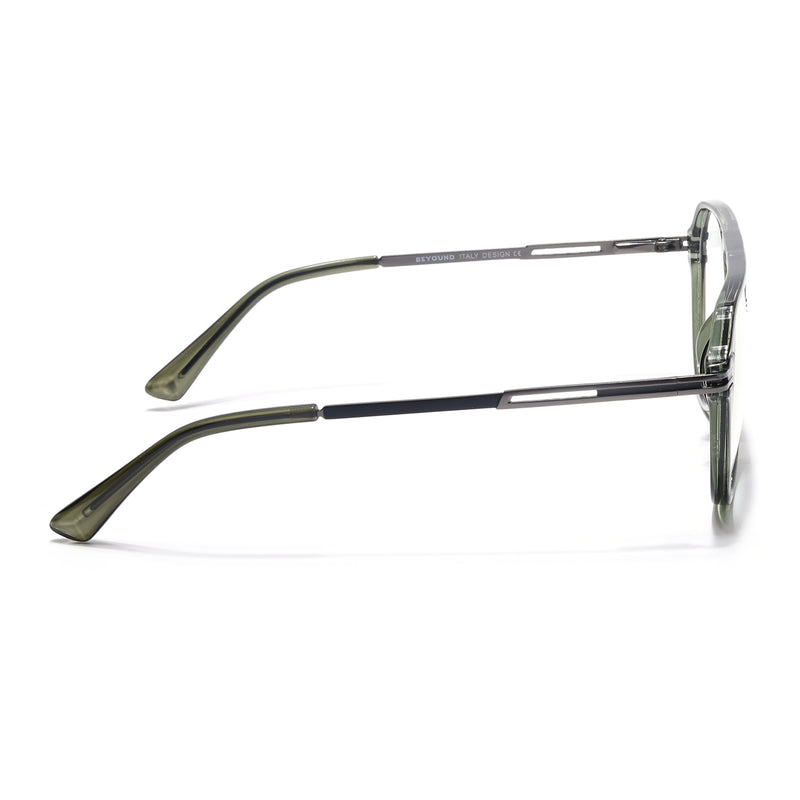 EyeJack Titex Green Wayfarer Eyeglasses for Men & Women (18902CL267-C8)