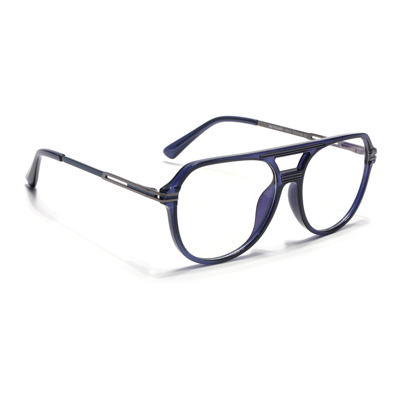 EyeJack Titex Blue Wayfarer Eyeglasses for Men & Women (18902CL268-C9)