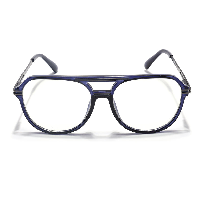 EyeJack Titex Blue Wayfarer Eyeglasses for Men & Women (18902CL268-C9)