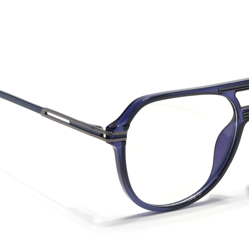 EyeJack Titex Blue Wayfarer Eyeglasses for Men & Women (18902CL268-C9)