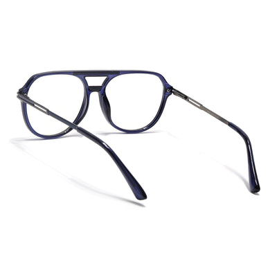 EyeJack Titex Blue Wayfarer Eyeglasses for Men & Women (18902CL268-C9)