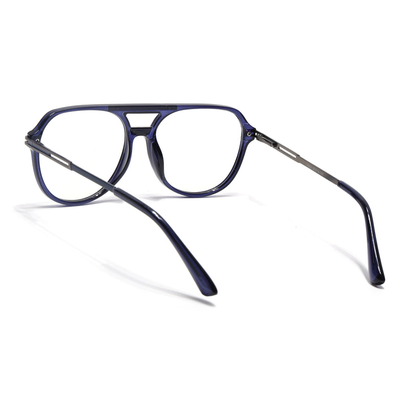EyeJack Titex Blue Wayfarer Eyeglasses for Men & Women (18902CL268-C9)