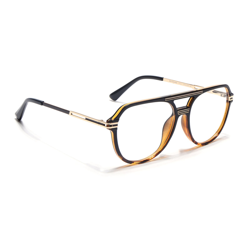 EyeJack Titex Demi Brown Wayfarer Eyeglasses for Men & Women (18902CL269-C10)
