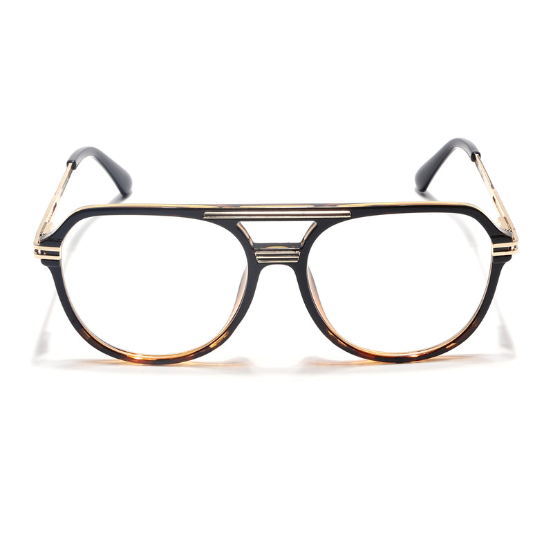 EyeJack Titex Demi Brown Wayfarer Eyeglasses for Men & Women (18902CL269-C10)