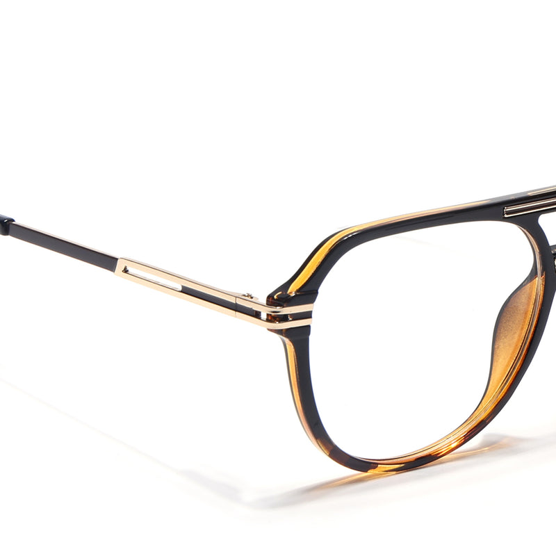 EyeJack Titex Demi Brown Wayfarer Eyeglasses for Men & Women (18902CL269-C10)