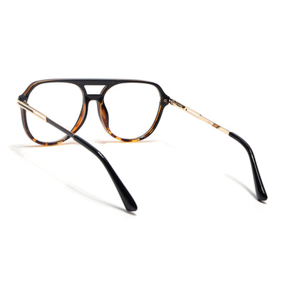 EyeJack Titex Demi Brown Wayfarer Eyeglasses for Men & Women (18902CL269-C10)