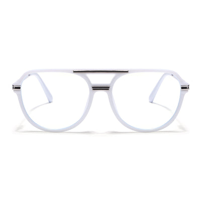EyeJack Titex White Wayfarer Eyeglasses for Men & Women (18902CL347-C11)