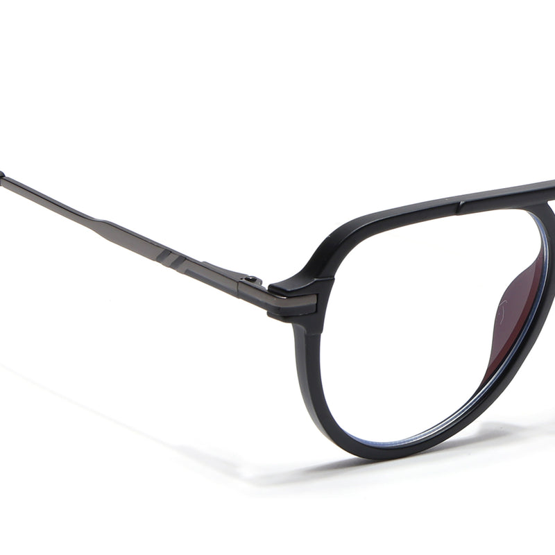 EyeJack Titex Matt Black & Grey Wayfarer Eyeglasses for Men & Women (18903CL351-C4)