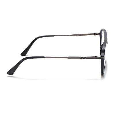 EyeJack Titex Matt Black & Grey Wayfarer Eyeglasses for Men & Women (18903CL351-C4)