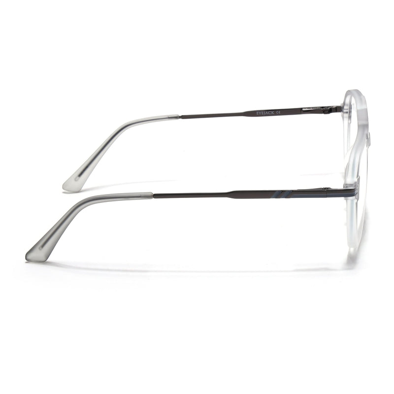 EyeJack Titex Matt Grey Wayfarer Eyeglasses for Men & Women (18903CL353-C6)