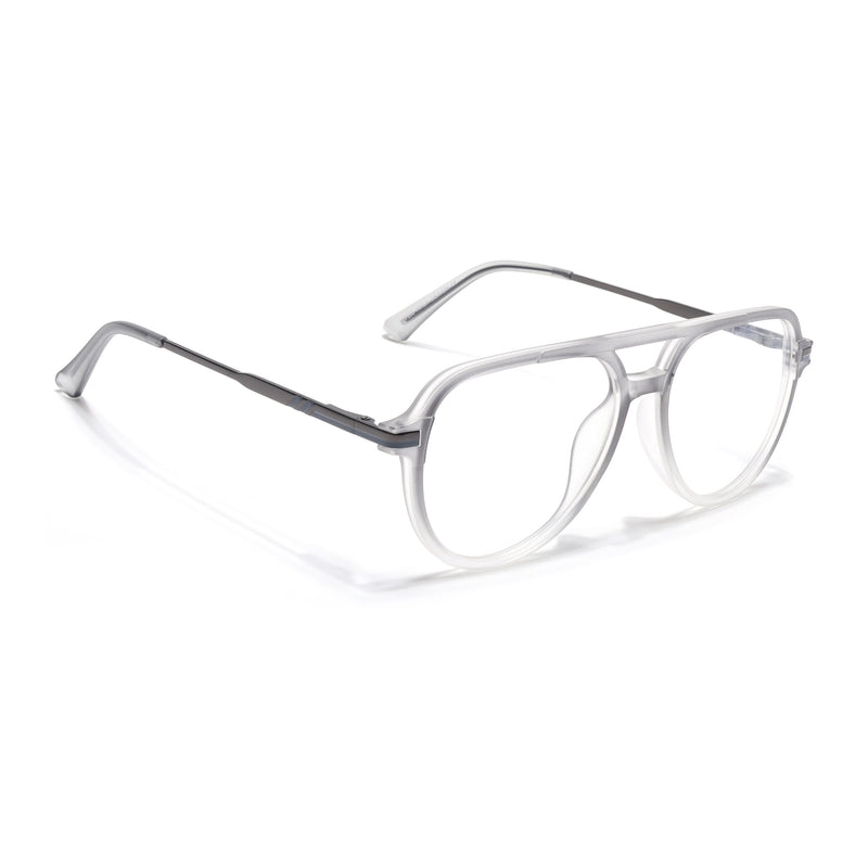 EyeJack Titex Matt Grey Wayfarer Eyeglasses for Men & Women (18903CL353-C6)
