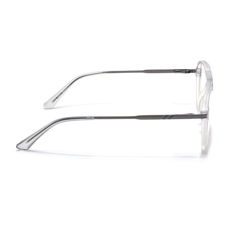 EyeJack Titex Matt Grey Wayfarer Eyeglasses for Men & Women (18903CL353-C6)