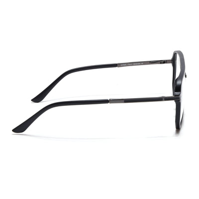 EyeJack Titex Matt Black & Grey Wayfarer Eyeglasses for Men & Women (18904CL273-C4)