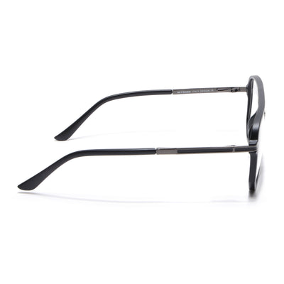 EyeJack Titex Matt Black & Grey Wayfarer Eyeglasses for Men & Women (18904CL273-C4)