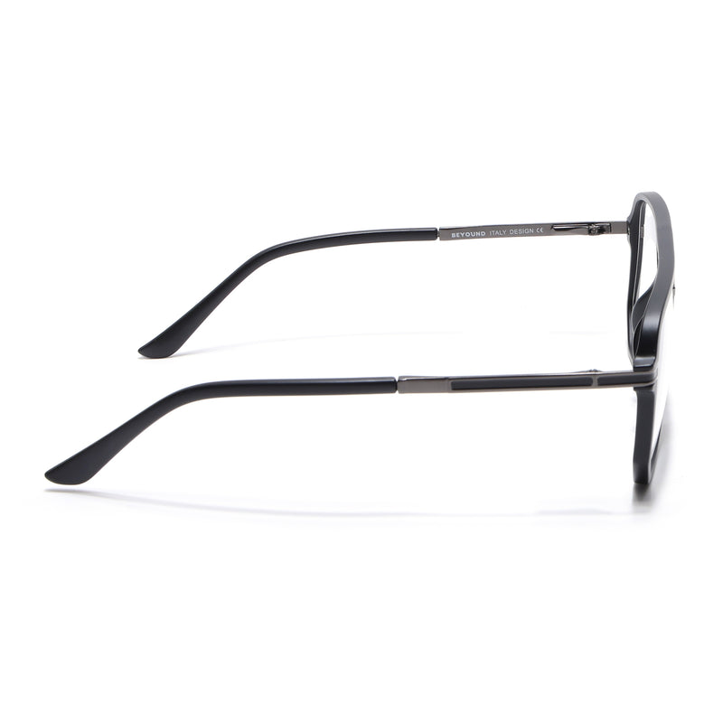 EyeJack Titex Matt Black & Grey Wayfarer Eyeglasses for Men & Women (18904CL273-C4)